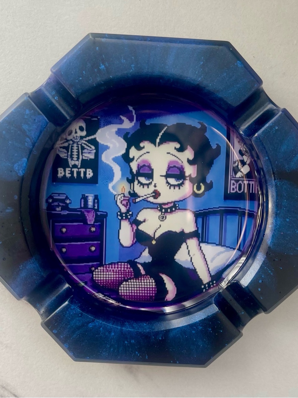 Betty Boop Goth Ashtray – Unique Gothic Home Decor